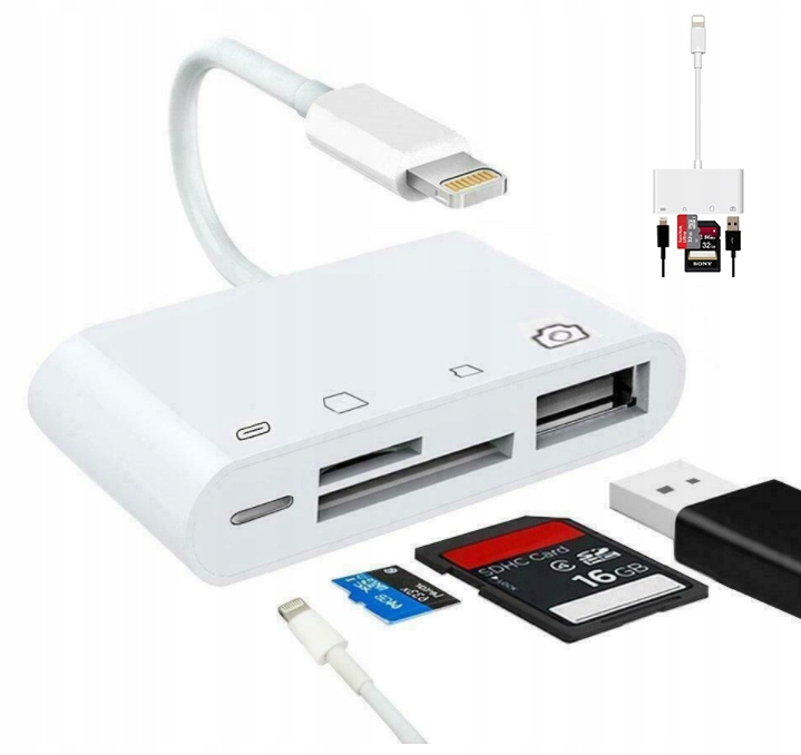 Lightning micro SD USB adaptér pre iPhone Card Reader
